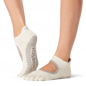 Нескользящие носки с пальцами TOESOX Bellarina размер S, цвет Овсянка