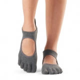 Нескользящие носки с пальцами TOESOX Bellarina размер M, цвет Темно-серый