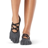 Нескользящие носки с пальцами TOESOX Elle размер M, цвет Темно-серый