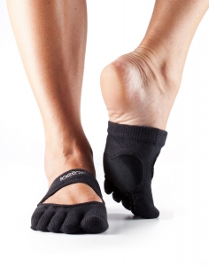Танцевальные полуноски с пальцами TOESOX Releve размер M, цвет Черный