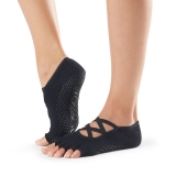 Нескользящие носки с полупальцами TOESOX Elle размер M, цвет Черный