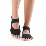 Нескользящие носки с полупальцами TOESOX Bellarina размер M, цвет Черный