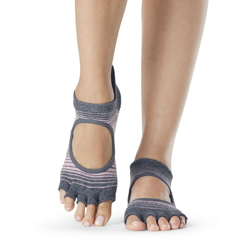 Нескользящие носки с полупальцами TOESOX Bellarina размер S, цвет Эхо