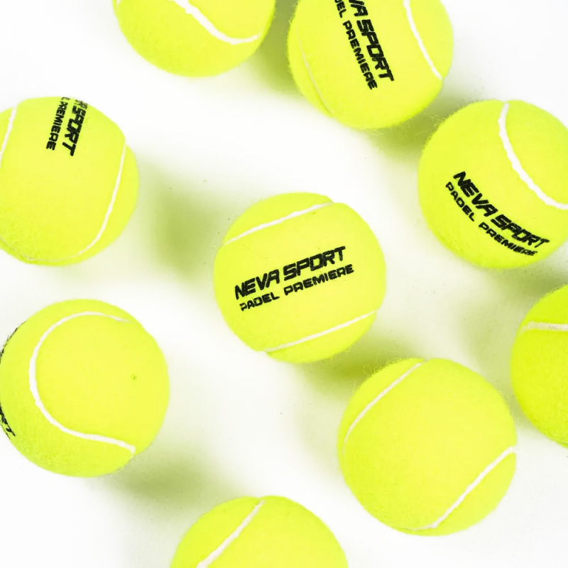 Мяч для падела NS Padel Premier, 502101, уп.3 шт, сукно, нат.резина, желтый