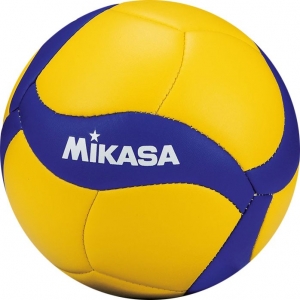 Мяч волейбольный сувенирный MIKASA V1.5W, размер 1, диаметр 15см синтетическая кожа (ПВХ), машинная сшивка, синий-желтый