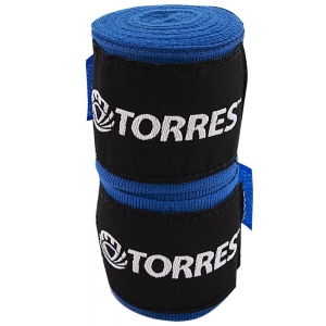 Бинт боксерский TORRES, PRL619015BU, длина 3.5 м, ширина 5.5 см, 1 пара, хлопок, синий