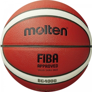 Мяч баскетбольный  MOLTEN B7G4000 р.7, FIBA Appr, 12 пан, композит. кожа (ПУ),бутиловая камера ,нейл.корд,кор-беж-чер