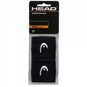 Напульсники HEAD 2.5 (чёрные), арт. 285050-BK, упаковка 2 штуки, ширина 7 см, 90% нейлон, 10% эластан, черный