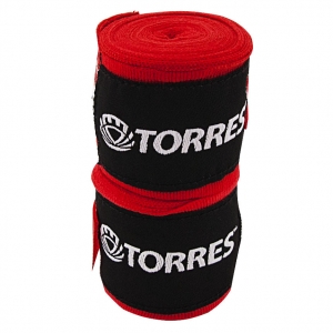 Бинт боксерский эластичный TORRES, PRL62017R, длина 3.5 м, ширина 5.5 см, 1 пара, красный