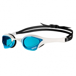 Очки для плавания ARENA Cobra Ultra Swipe, арт. 003929100, голубые линзы, сменная переносица, черно-белая оправа