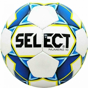 Мяч футбольный  SELECT Numero 10 арт. 810508-020, р.4, IMS, 32пан, ПУ, руч. сш, бело-син-сал