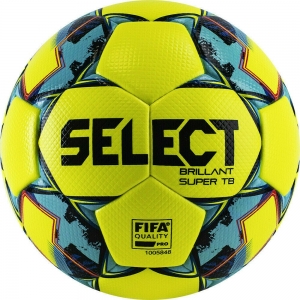 Мяч футбольный  SELECT Brillant Super FIFA TB YELLOW арт.810316-152,р.5, FIFA PRO, 32п,термосш, жел-син