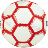 Мяч футбольный TORRES BM 300, арт. F320743, размер 3, 28 панелей, гладкий TPU, 2 подкладочных слоя, машинная сшивка, белый-серебристый-красный