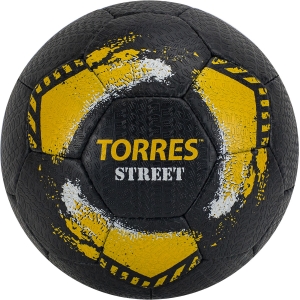 Мяч футбольный  TORRES Street арт.F020225, р.5, 32 пан.. рез., 4 подкл. слоя, руч. сшив., чер-желтый