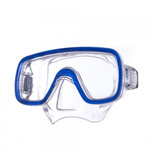 Маска для плавания Salvas Domino Md Mask, арт. CA140C1TBSTH, безопасное стекло, Silflex, размер Medium, синий