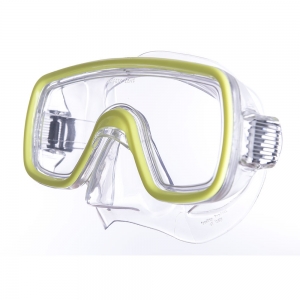 Маска для плавания Salvas Domino Md Mask, арт. CA140C1TGSTH, безопасное стекло, Silflex, размер Medium, желтый