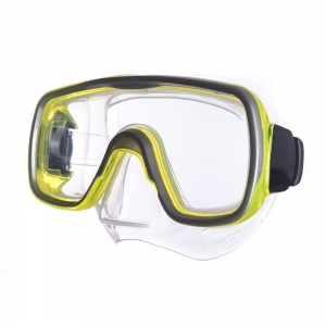 Маска для плавания Salvas Geo Sr Mask, арт. CA175S1GYSTH, закаленное стекло, силикон, размер Senior, желтый