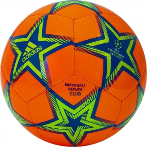 Мяч футбольный  ADIDAS UCL Club Ps арт. GU0203, р.4, ТПУ, 12 пан., машинная сшивка , оранж-сине-зеленый