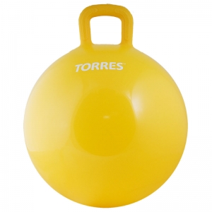 СЦ*Мяч-попрыгун TORRES, арт. AL121545 с ручкой, диаметр 45 см, эластичный ПВХ, с насосом, желтый