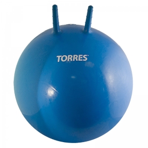 СЦ*Мяч-попрыгун TORRES, арт. AL121455, с ручками, диаметр 55 см, эластичный ПВХ, с насосом, синий
