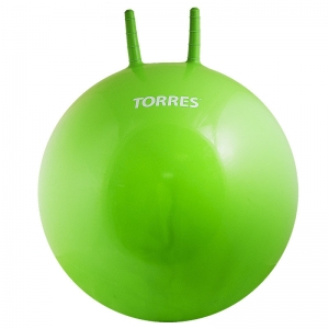 Мяч-попрыгун TORRES , арт.AL121465, с ручками, диам. 65 см, эласт. ПВХ, с насосом, зеленый