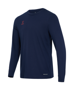 Футболка баскетбольная с длинным рукавом DIVISION PerFormDRY Pre-Match Longsleeve Jersey, темно-синий, размер L, Jögel ЦБ-00004254