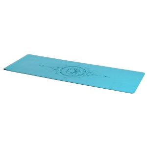 Коврик для йоги INEX Yoga PU Mat полиуретан c гравировкой 185 x 68 x 0,4 см, синий