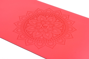 Коврик для йоги INEX Yoga PU Mat полиуретан c гравировкой 185 x 68 x 0,4 см, красный