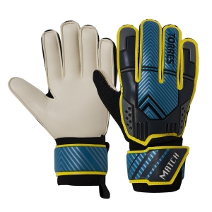 Перчатки вратарские TORRES Match, арт. FG05216-11, размер 11, 3 мм латекс, удлинённые манжеты, черный-синий-желтый
