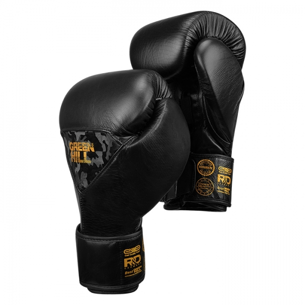 Боксерские перчатки Power Padded Training, чёрно-золотые Green Hill BGPP-2021-0070 14oz