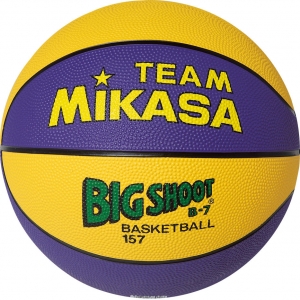 Мяч баскетбольный  MIKASA 157-PY  р.7, резина, бутиловая камера , нейл.корд, желто-фиолетовый