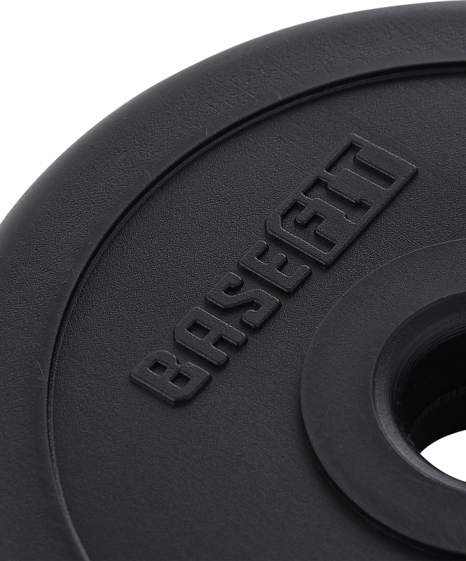 Диск пластиковый BB-203 d=26 мм, черный, 1 кг, BASEFIT УТ-00019752