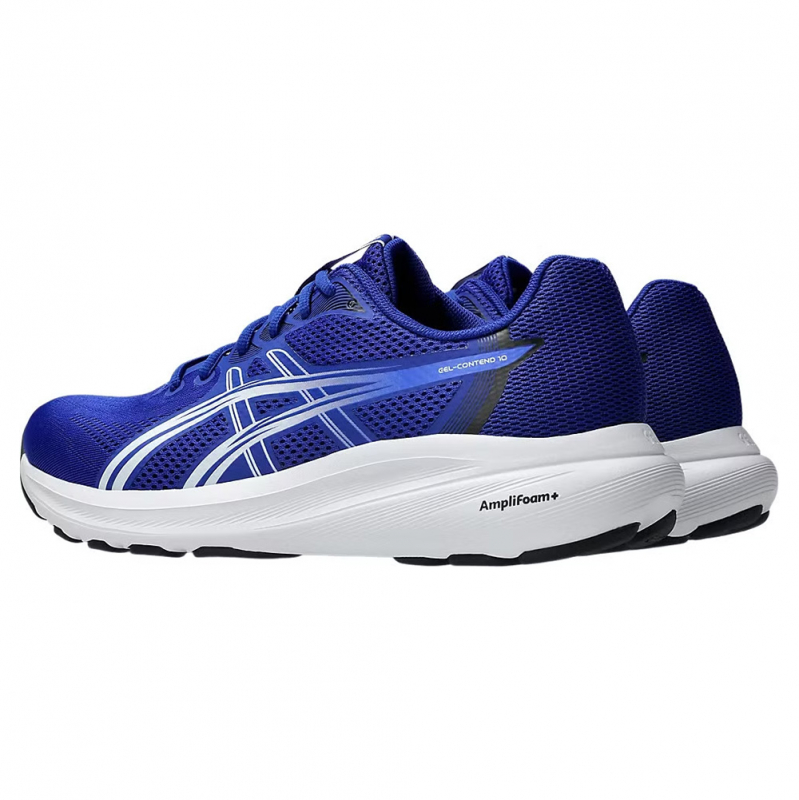 Кроссовки бег. ASICS Gel-Contend 10, 1011C249 400, размер 10 (российский размер 43), кожзам, текстиль, резина, темно-синий