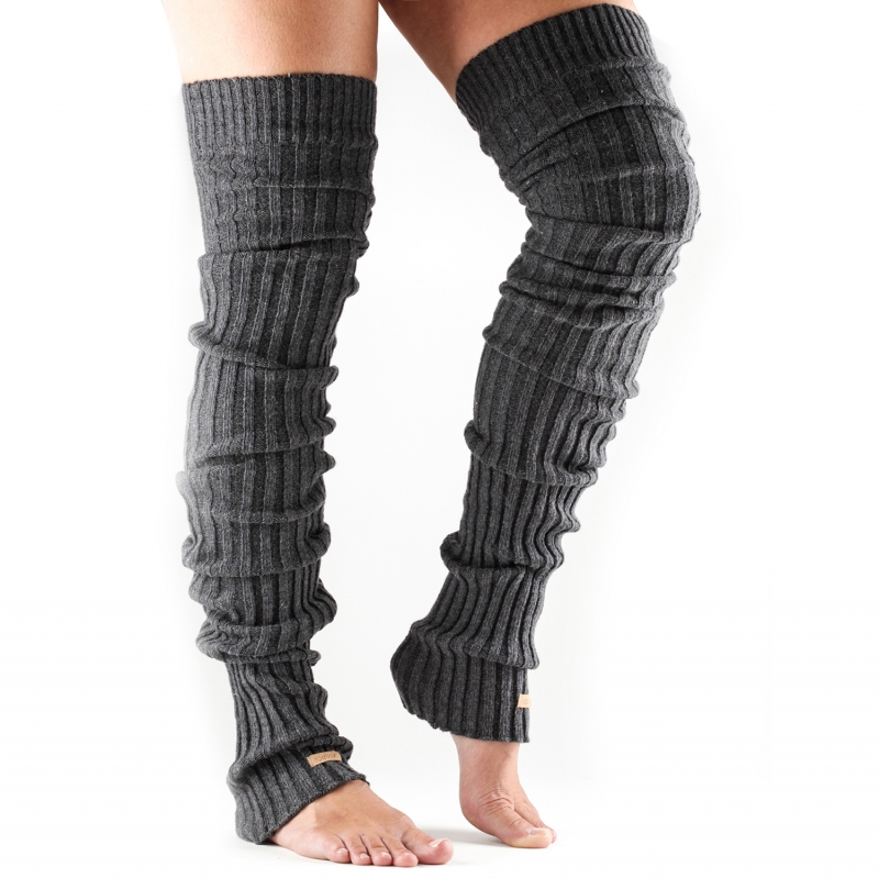 Высокие гетры TOESOX Leg Warmers Thigh High единый размер, темно-серый