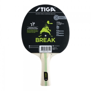 Ракетка для настольного тенниса Stiga Break WRB, арт. 1211-5918-01, для начинающих, накладка 1.8 мм ITTF, коническая ручка