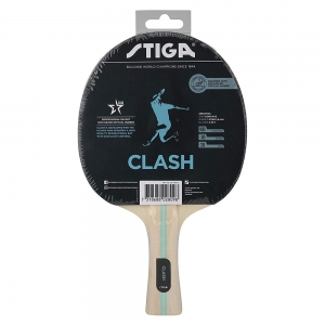 Ракетка для настольного тенниса Stiga Clash Hobby, арт.1210-5718-01, для начин., накладка 1,6 мм ITTF, конич. ручка