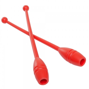 Булавы для худ. гимнастики, арт.У905, длина 45 см, d 5см, пластик, в комплекте 2шт., красный