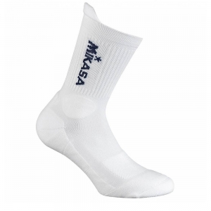 Носки волейбольные MIKASA MT135-023-S, размер S, хлопок, полиамид, эластан, белый