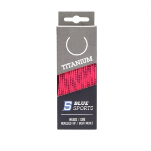 Шнурки для коньков Blue Sports Titanium Neon арт.902097-WT-304, полиэстер, 304см, розовый