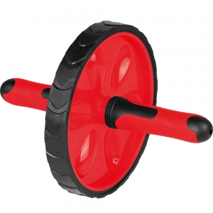 Ролик гимнастический TORRES, PL5012, металл, пластик, нескользящий протектор, красный-черный
