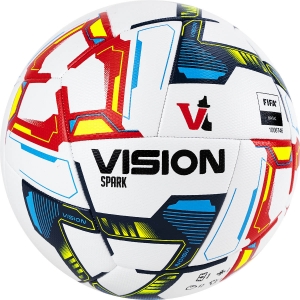 Мяч футбольный VISION Spark, арт. F321045, размер 5, FIFA Basiс, 24 панели, ПУ слой, гибридная сшивка, мультиколор TORRES