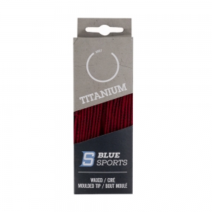 Шнурки для коньков Blue Sports Titanium Waxed арт.902054-BKR-243, полиэстер, 243см, бордово-черный 902054-BKR-249