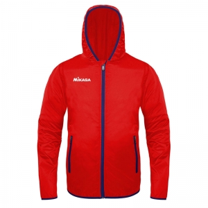 Куртка-ветровка унисекс MIKASA MT911-0620-M, размер M, 100% нейлон, красный