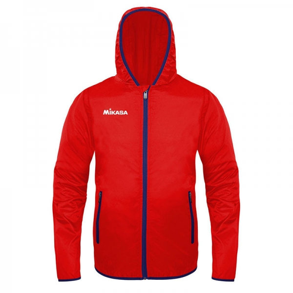 Куртка-ветровка унисекс MIKASA MT911-0620-M, размер M, 100% нейлон, красный