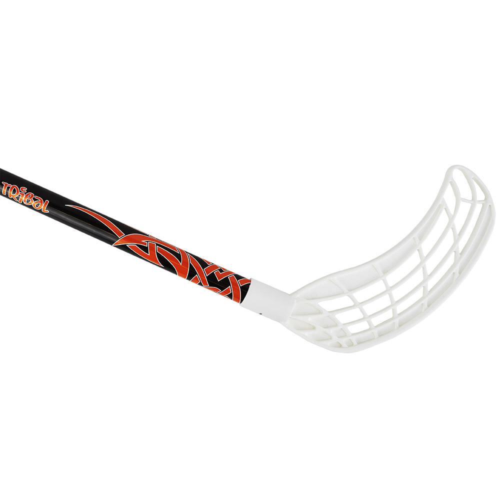 Купить Клюшка для флорбола RealStick Tribal Jr, арт. MR-KF-TR70-WH, 70 см,  прямой крюк, пластик, черный-белый-оранжевый по низкой цене с доставкой из  интернет-магазина Дельта-фитнес.ру