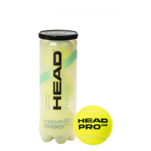 Мяч теннисный HEAD Pro Comfort 3B, арт. 577573, упаковка 3 штуки, сукно, натуральная резина ина, желтый