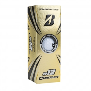 Мяч для гольфа Bridgestone e12 Contact White, арт. BGB1CWX, 3 штуки в упаковке, белый