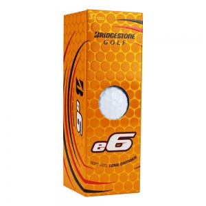Мяч для гольфа Bridgestone e6 White, арт. BGB1EWX, 3 штуки в упаковке, белый