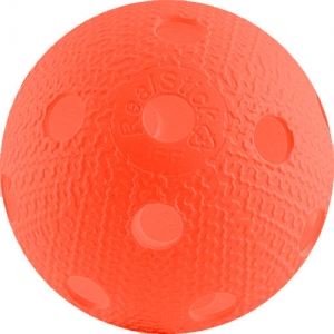 Мяч для флорбола RealStick, арт. MR-MF-Or, пластик с углублениями, IFF Approved, оранжевый