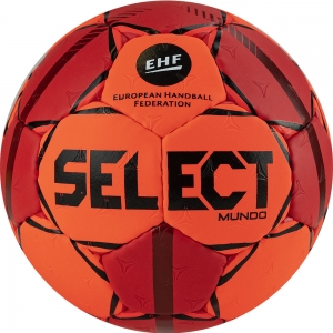 Мяч гандбольный  SELECT Mundo арт. 846211-663, Lille (р.0), полиуретан, ручная сшивка,  оранжево-красный